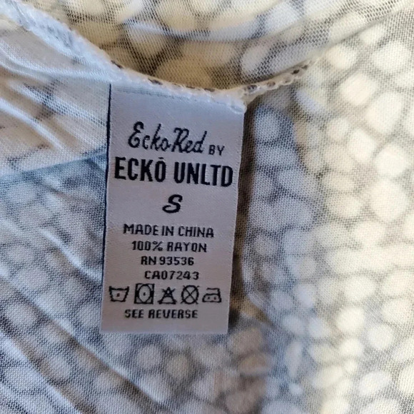 Ecko Red by Ecko Unltd Women's Size Small Dress Gray White Spaghetti Strap - Picture 7 of 8